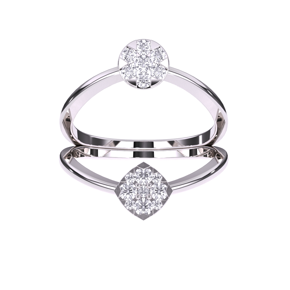 Elegant Two Tone Guard Wrap Wedding Ring